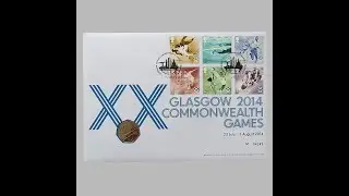 2014 Glasgow 2014 Commonwealth Games 50p Pence Coin Cover - Royal Mail First Day Cover UK