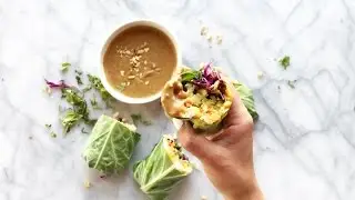 Detox Rainbow Roll-Ups with Peanut Sauce