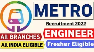 Maha Metro Recruitment 2022 | Fresher| Diploma/BE/B.tech| Metro Bharti 2022 | Metro Job Vacancy 2022