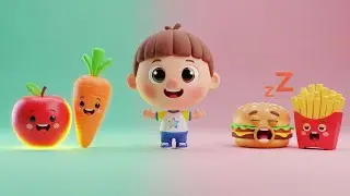 Healthy vs Junk Food Song 🍎🍔 | Good Food Bad Food | Kids Learning Fun