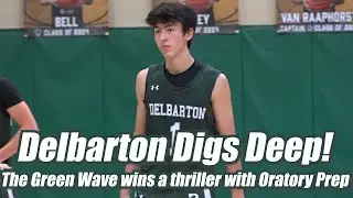 Delbarton 50 Oratory Prep 49 | HS Boys Basketball | Green Wave wins a thriller!