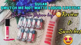 SUGAR Smudge me not liquid lipstick mini swatches & review|sugar mini lipstick review|sugar lipstick