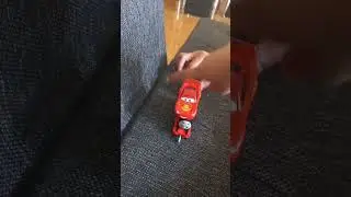 take engine Lightning McQueen fall down