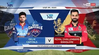 HD STUDIOZ IPL 2020 MATCH NO. 9 :- RCB VS DC