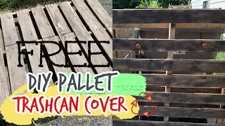 DIY Trashcan Coverup + FREE Pallets