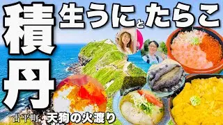 【積丹グルメ・観光１泊2日】生ウニと積丹ブルーの絶景！そして【古平（ふるびら）町のタラコのグルメと【天狗の火渡り】！