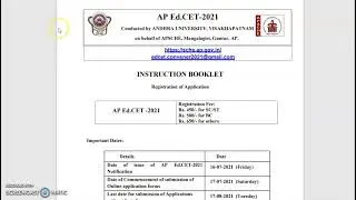 AP EDCET 2021 Notification Released for B.Ed admissions in Andhra Pradesh | Online Application