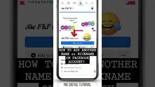 How to add Nickname on Facebook? #tutorial #learning #learnmore #shortsfeed #facebook #nicknames