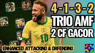 Formasi 4-1-3-2 GACOR! Trio AMF & Duo Goal Poacher Bikin Lawan KO | eFootball 2025 Mobile