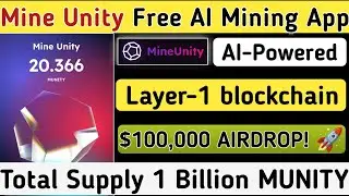 Mine Unity New Mining App | Layer-1 Blockchain | Mine Unity Full Details Hindi