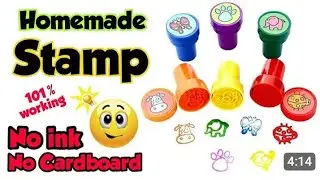 How to make Stamp at home easy with paper | DIY mini stamps| Homemade stamps without cardboard|