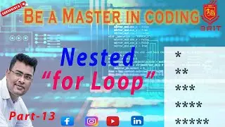 Nested For Loop |Why we use nested for loop | Pattern Print in C |How to use pattern? #coding #bait