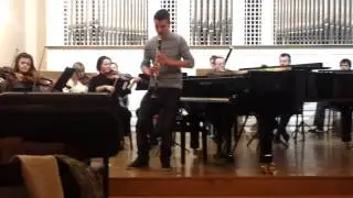 Benjamin Jagec, clarinet, 16 years old, plays Weber Concertino, Varazdinski komorni orkestar