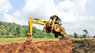 Jcb 3dx Backhoe Machine hard work in hill #jcb #jcb3dx #tractor #tractorvideo #tractorjcb #farming 