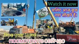 Atlas 350 MH slew ring failed, how to remove out and replace new bearings whole process&hellip;