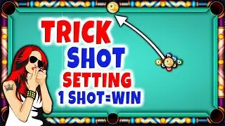 How To Play 8 Ball Pool Like Pro 🎱 Best Trick Shot Setting 1 Shot = Win