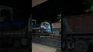 RORO Train Trucks on rail Departing From The Main Line of Ratnagiri Station