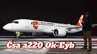 Přistání druhé A220 v barvách Čsa Ok-Eyb, bez Mezipřistání z kanady