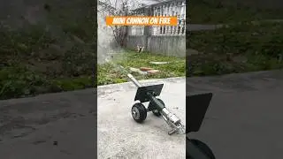 Mini Cannon Open Fire with Firecrackers #weapon #firearms #artillery #toys #bigboytoys