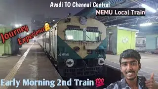 Early Morning|Avadi to Chennai Central|MEMU Local train❤️‍🔥 travel vlog Tamil😍..#journeywithuday 