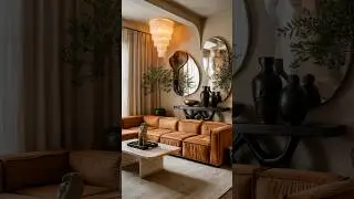 Organic modernism meets luxurious artistry in a sculptural, sensory home #interiordesign #interior