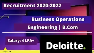 Deloitte Off Campus Drive For 2022 Batch | Deloitte Recruitment 2021 | Deloitte Hiring 2020 Batch
