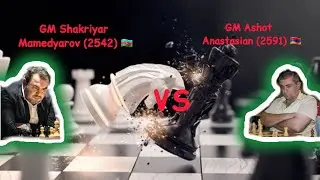 GM Shakriyar Mamedyarov (2542) 🇦🇿 vs GM Ashot Anastasian (2591) 🇦🇲 EU ch 3rd #chess #satran&ccedil;