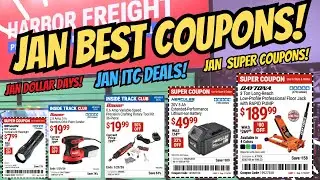 Harbor Freight ALL Best January DEALS ITC SUPER COUPONS Instant Savings Dollar Days!!
