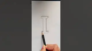 How to draw 3D letter I | 3D letters drawing| drawing with pencil | pencil sketch #3ddrawing #shorts