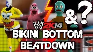 WWE 2K14: SpongeBob & Patrick vs Squidward & Mystery Partner!!