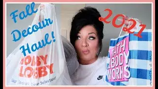 Fall Haul HUGE! NEW FALL decor 2021!! Hobby Lobby,Target, Big Lots and  Bath and Body Works!