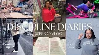 week of workouts, consistency, maintenance day, current reads, realistic weight loss vlog | DD 29