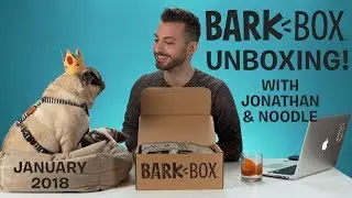Unboxing the Knights of the Hound Table BarkBox with Jonathan & Noodle! | January 2018
