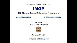 IMOP Tutorial at CGO 2021