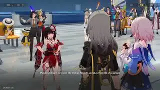 Meeting Zandar and Sparkle at Planarcadia Cutscene Honkai Star Rail