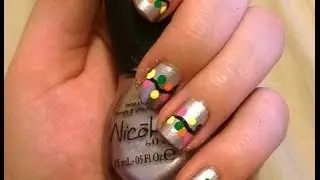 Super Easy Holiday Lights Nails!