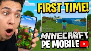 FIRST TIME PLAYING MINECRAFT POCKET EDITION LIVE ⭕