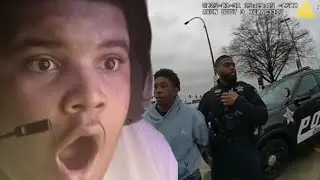 Crazy lady tries to fight and run away from the cops