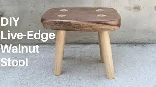 DIY Live-Edge Walnut Stool | NATHAN BUILDS