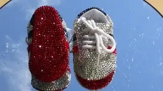 AVAILABLE: Customized Red White Blue Baby Boy Sneakers Sz 1c  MECHIES SHOES by AKIMIT1114