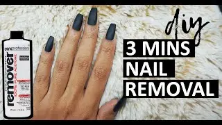 HOW TO: REMOVE FAKE NAILS AT HOME IN 3 MINS  | fastest way to remove fake nails & gel polish at home