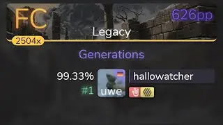 hallowatcher | August Burns Red - Generations [Legacy] +HDHR 99.33% {#1 626pp FC} - osu!