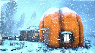 SEVERE WINTER STORM. Snowstorm sounds for sleeping and howling wind. Video of snowfall for sleeping