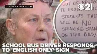 Pennsylvania bus driver fired for 'English only' sign fires back