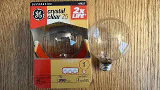 GE 25watt Crystal Clear G25 Globe Incandescent Light Bulb