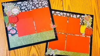 Stampin&rsquo; Up! Autumn Rustic Harvest Double Page Scrapbook Layout