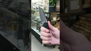 Складной нож We Knife High-Fin сталь Hakkapella Damasteel, рукоять Black Titanium