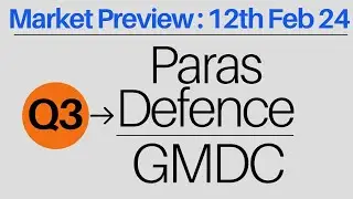 Market Preview 12th Feb 24| Banking Time?| Q3 Results: Paras Defence and GMDC | SBI & LIC big movers