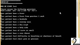 COVID-19 Test in C++ Programming |  Corona Virus Test | Demo