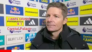 IF YOU CONCEDE 4 SET PLAY GOALS, IT'S EMBARRASSING! OLIVER GLASNER | LEEDS UNITED 4-1 CRYSTAL PALACE